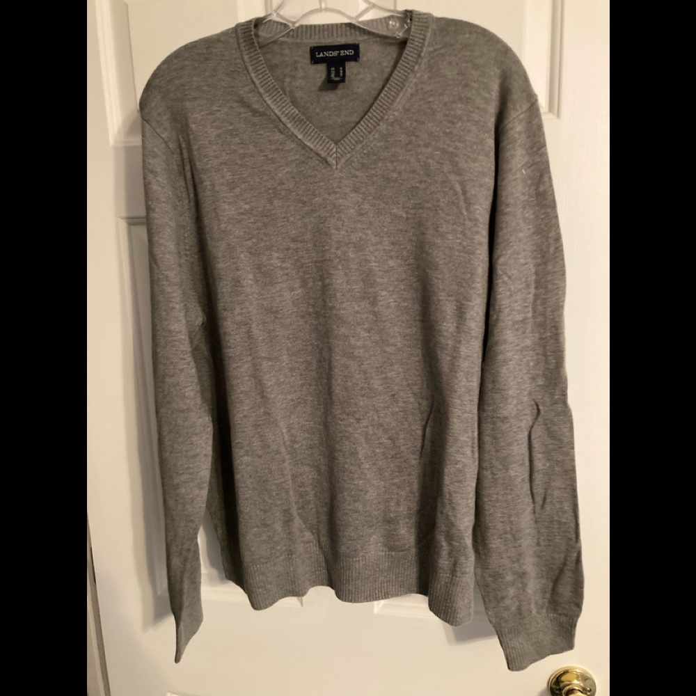 Men’s Lands’ End V Neck Sweater